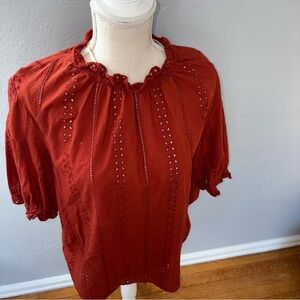 Universal Thread Women's Top in Deep Rust